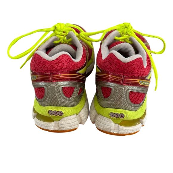 Asics Gel-Kayano 19 Dynamic Duomax Pink and Yellow Sneakers - Picture 3 of 6